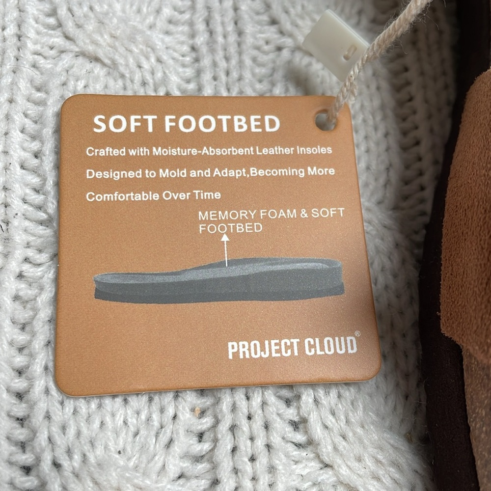 NWT women’s Project Cloud Sz 8 strappy sandals Leather insole memory foam buckle - Picture 4 of 14